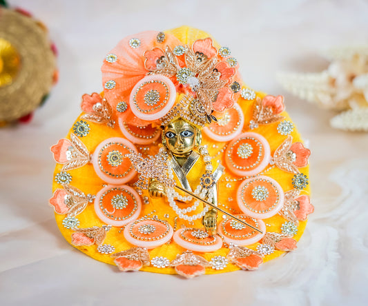 Yellow Peach Laddu Gopal Dress