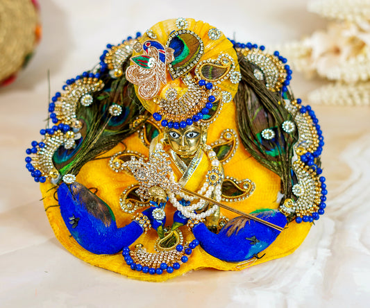 Yellow Peacock Laddu Gopal Dress