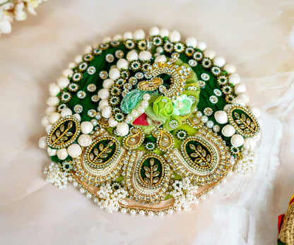 Green Jerken Mogra Laddu Gopal Dress