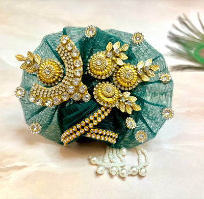 Bottle Green Jarkan Laddu Gopal Dress